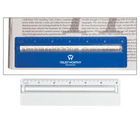 Plastic 6" Ruler with Mag Glass