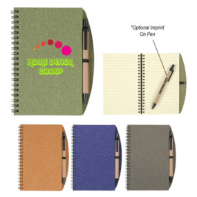 Eco-Inspired Spiral Notebook & Pen (5 x 7)