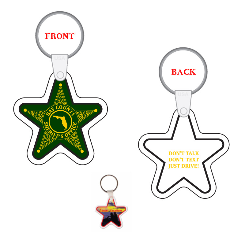 Custom Sheriff Star Key Tag