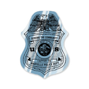 Silver Police Badge Sticker
