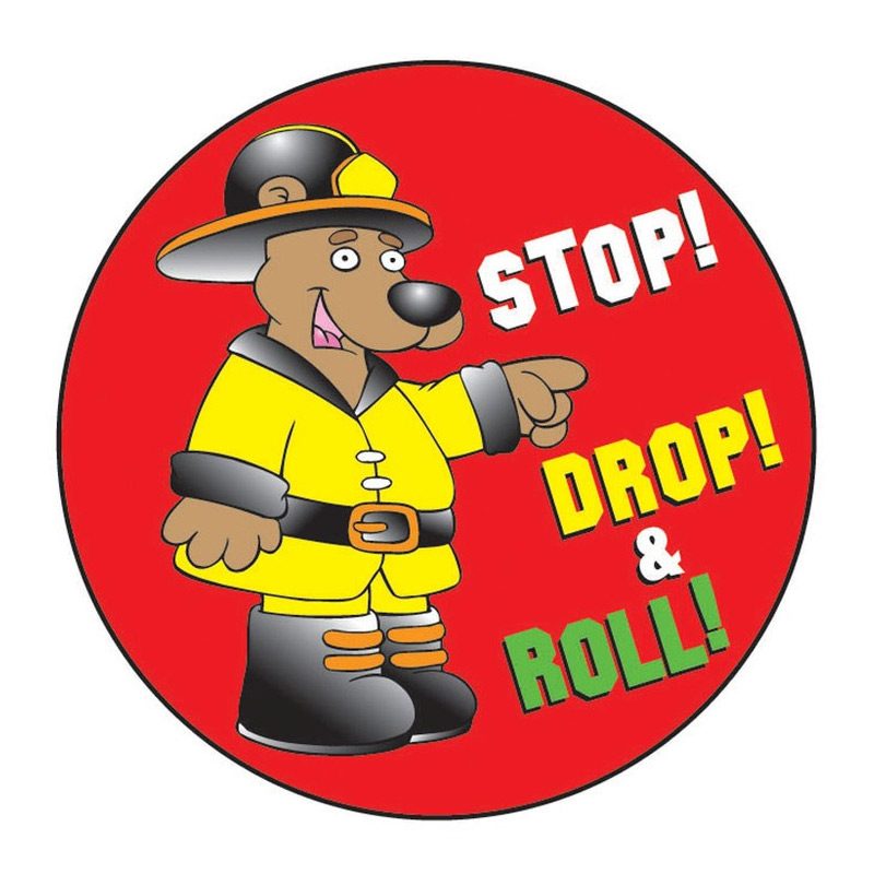 Stop! Drop! Roll! Sticker
