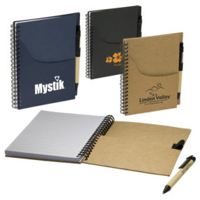 Eco Handy Notebook with Pocket/Pen Combo